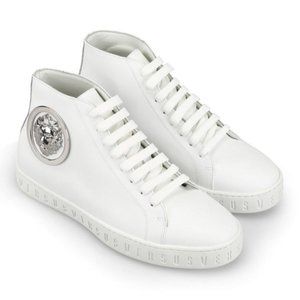 Versace Leather Lion Head High Top Sneakers